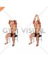 Seated Overhead Triceps Extension on a Chair (male)