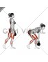 Kettlebell Staggered Stance Deadlift (female)