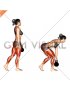 Kettlebell Staggered Stance Deadlift (female)