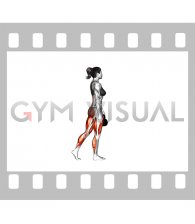 Kettlebell Staggered Stance Deadlift (female)