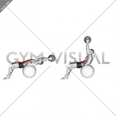 Medicine Ball Crunch on Stability Ball (male)