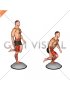 Bosu Ball Balance Counterbalanced Skater Squat (male)