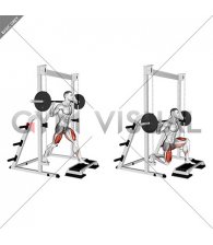 Smith Front Leg Elevated Split Squat (male)