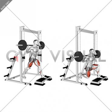 Smith Front Leg Elevated Split Squat (male)