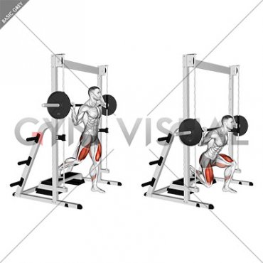 Smith Elevated Split Squat (male)