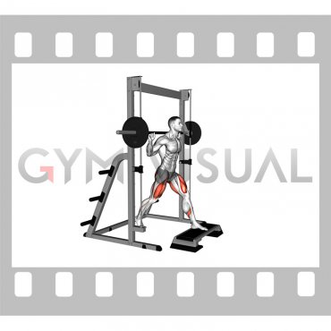 Smith Front Leg Elevated Split Squat (male)