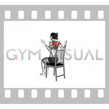 Sitting Back Squeeze Pulse on a Chair (female)