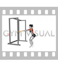 Resistance Band Standing Row (female)