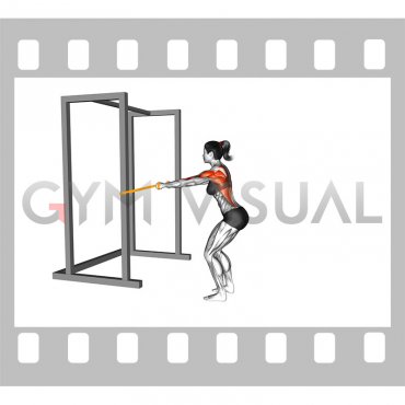 Resistance Band Standing Row (female)