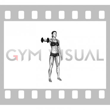 Dumbbell Standing Shoulder External Rotation at 90 degrees (female)