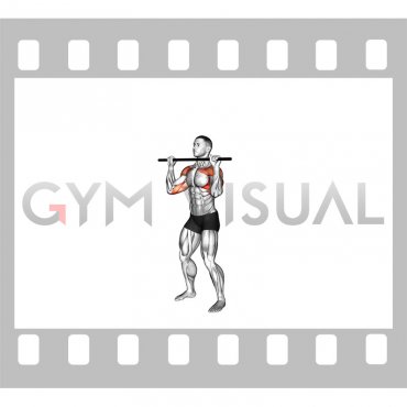 Stick Standing Shoulder Press (male)