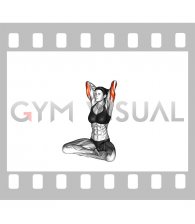 Dumbbell Triceps Extension in Cross Legged Position (female)