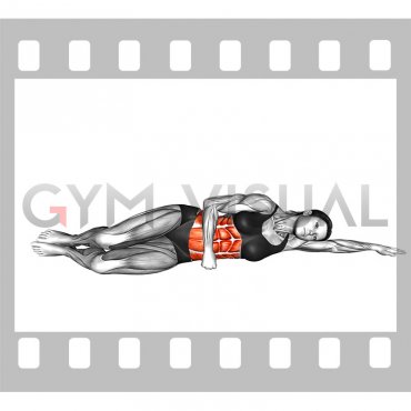 Side Lying Abdominal Press against Arm (female)