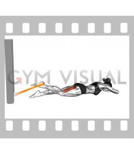 Resistance Band Lying Single Leg Curl (female)