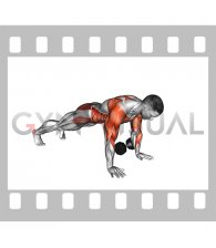 Dumbbell Plank Pass Through Push up