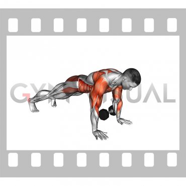 Dumbbell Plank Pass Through Push up