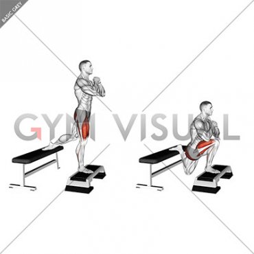 Elevated Split Squat (male)