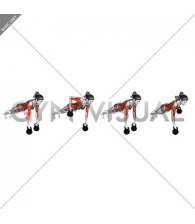 Kettlebell Alternating Renegade Row (female)