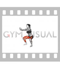 Pulsing Squat Step Back (female)