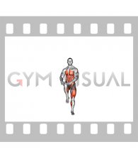 Walking Knee Raise Sky Reach On Spot (front POV) (male)