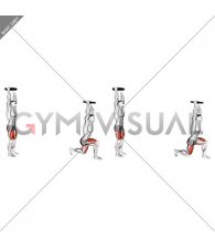 Weighted Plate Overhead Forward Lunge (male)