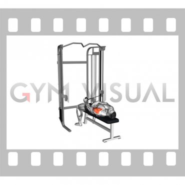Cable Lying Bench Single Arm Cross Lateral Raise