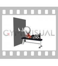 Lying Bench Crunch with Leg Adduction (female)