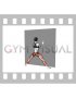 Alternate Side Lunge Wall Supported (female)