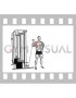 Cable Single Arm Military Press (male)
