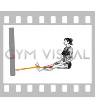 Resistance Band Sitting Floor Ankle Dorsi Flexion (female)