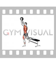 Medicine Ball Woodchop Bulgarian Split Squat (male)