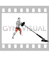 Landmine Cossack Squat (male)
