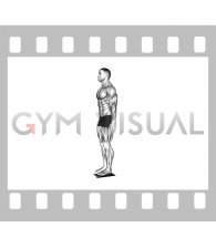 Standing Towel Foot Crunch (male)