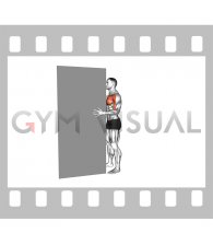 Standing Isometric Shoulder Internal Rotation against Wall (male)