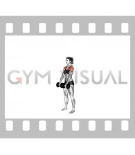 Dumbbell Standing Front Raise Above Head (female)