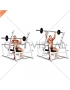 Barbell Seated Military Press (inside squat cage)