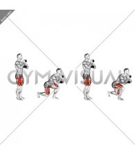 Dumbbell Narrow Squat Lunge (male)
