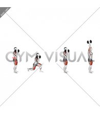 Dumbbell Rear Lunge to Single Arm Shoulders Press (male)