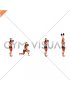Dumbbell Rear Lunge to Single Arm Shoulders Press (male)