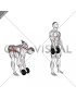 Dumbbell Cross Romanian Deadlift (male)