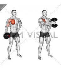 Dumbbell Standing Single Arm Cross Raise