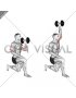 Dumbbell Kneeling Opposite Shoulder Press (male)