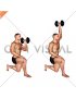 Dumbbell Kneeling Opposite Shoulder Press (male)