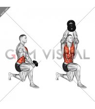 Dumbbell Kneeling Twist Down-up Raise (male)
