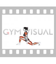 Crescent Moon Pose Anjaneyasana (female)