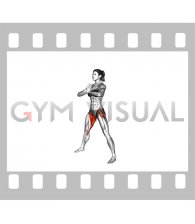 Stand Spread Leg Forward Fold (female)