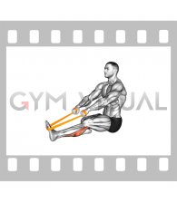 Resistance Band Seated Calf Stretch (male)