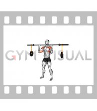 Barbell Military Press (with hanging band technique)