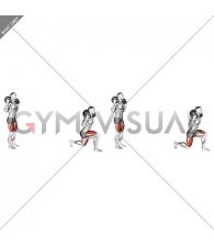 Weighted Sandbag Forward Lunge (male)