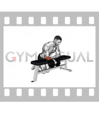 Dumbbell Over Bench One Arm Wrist Curl